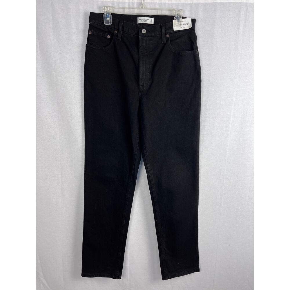 Abercrombie & Fitch Black Straight Leg Jeans - Long